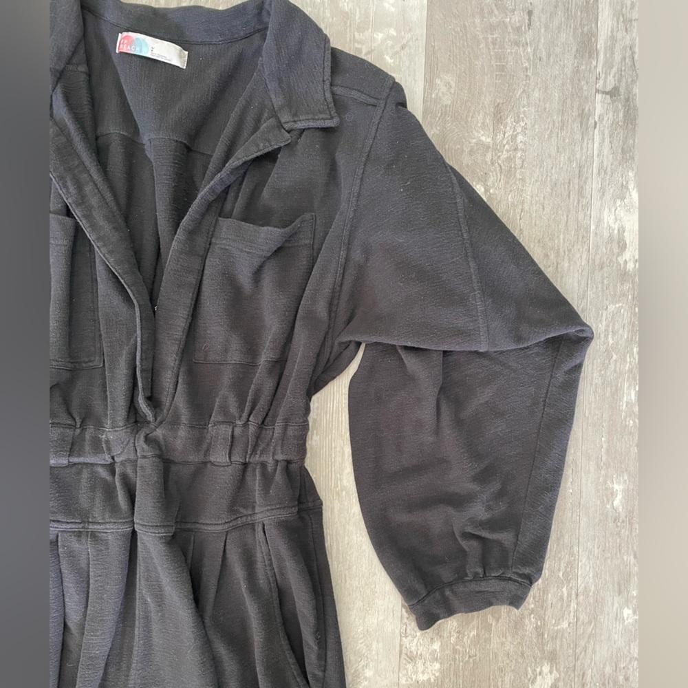 Free People Black Long-Sleeve Jumpsuit - Picture 3 of 7